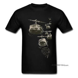 T Shirt Charlie Dont Surf 2 Men T-shirt 2024 Style Tshirt Vintage Helicopter Print Tops Tees Tactic Gamer Clothes Black