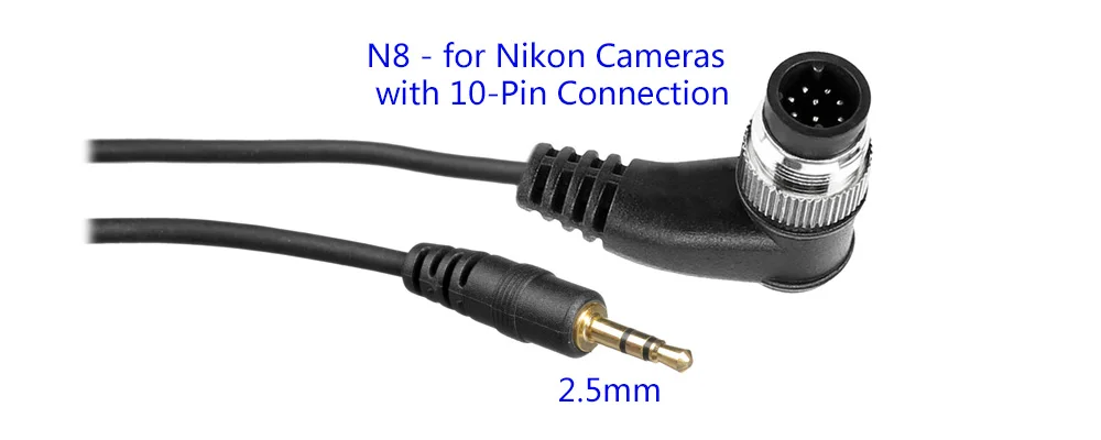 AODELAN SRC-N8 2,5 mm Fernauslöserkabel für Nikon Z9, D6, D5, D4s, D4, D3x, D3s, D3, D850, D810, D800, D800e, D700,