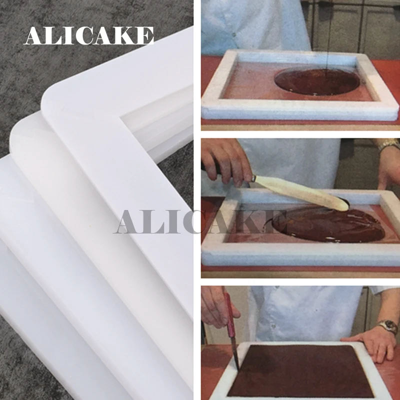 Frame Manual Nama Chocolate Molds Thickness 5-12mm Detachable Acrylic Square Chocolate Mould Cake Decoration Tools