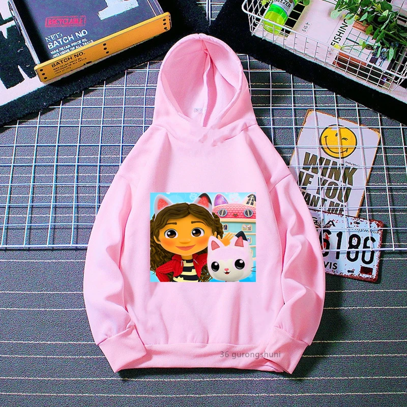 2021 Hot Sale Gabby'S Dollhouse Graphic Print Hoodies Funny Music Lover Kawaii Kids Clothes Sweatshirt Children Tracksuit