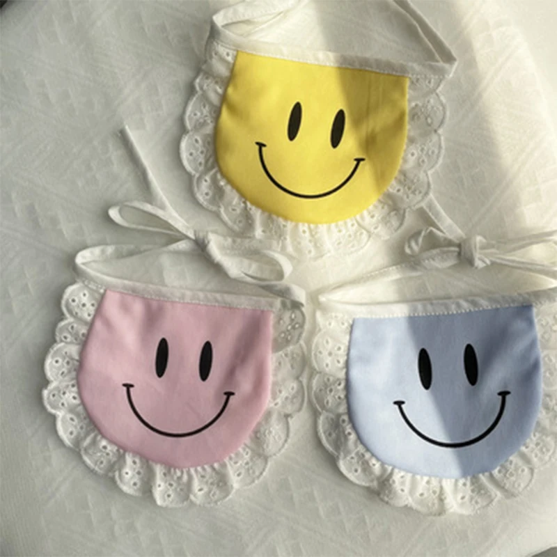 Smiling face Dog Scarf Cute Cat Dog Collar for Cat Bibs Teddy Collar Puppy Clothes Accessories Cat Scarf Flowers Necks Scarf