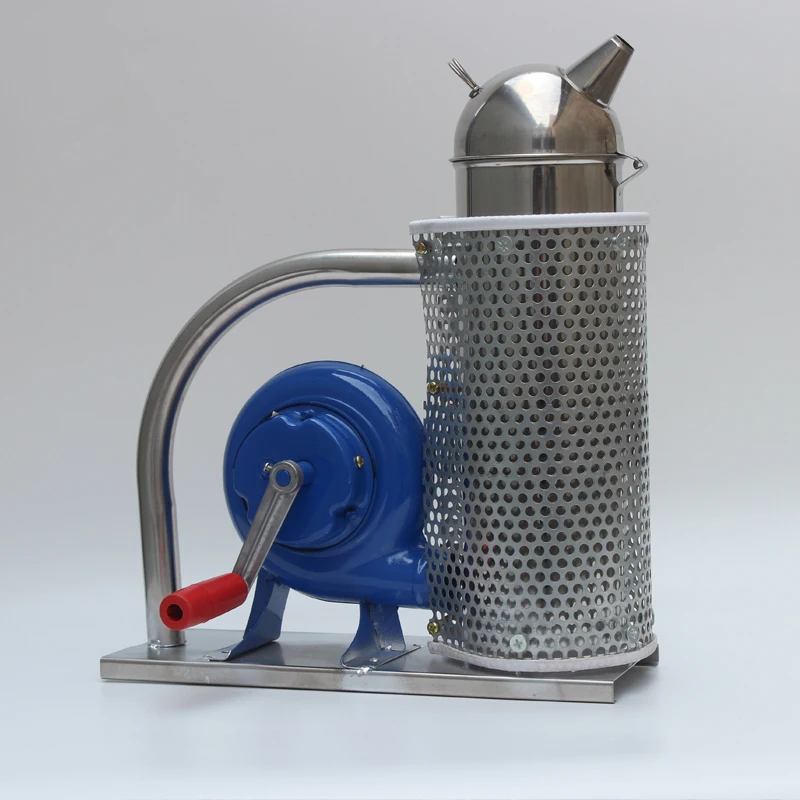 Pengasap Tipe Blower Yang Dioperasikan dengan Tangan, Lebah Asap dan Lebah, Baja Tahan Karat Anti-panas Pengasap Besar, Daya Angin Dapat Dikontrol