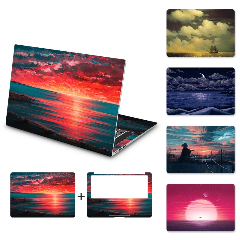 

DIY sunset sea laptop sticker laptop skin 12/13/14/15/17 inch for MacBook/HP/Acer/Dell/ASUS/Lenovo