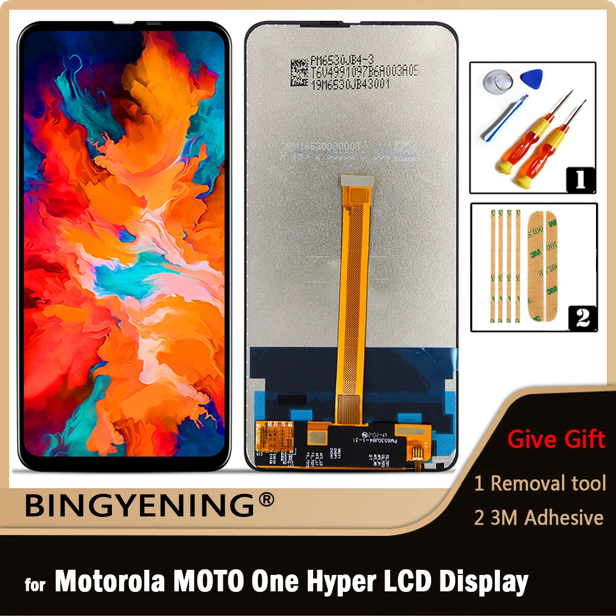 For Motorola Moto One Hyper XT2027 Full LCD Display Screen Touch Digitizer Assembly with Frame Replace