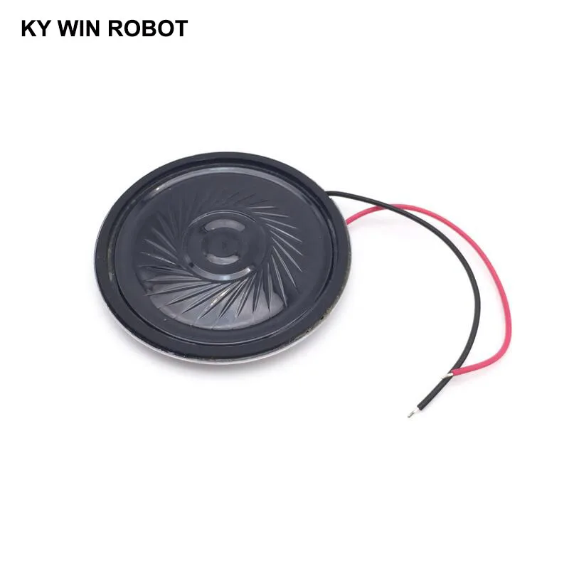 2 Stück/Set, neuer, ultradünner Mini-Lautsprecher, 16 Ohm, 1 Watt, 1W, 16R, Lautsprecherdurchmesser 40 mm, 4 cm, Dicke 5 mm, mit Kabel. – Detail 6