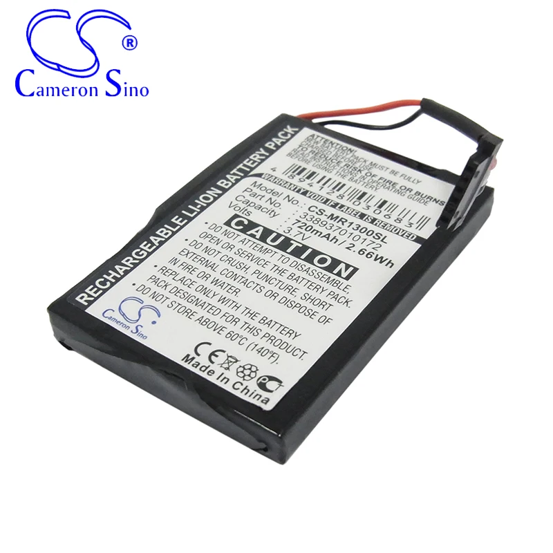 CameronSino Battery for Magellan RoadMate 1300 RoadMate 1340 fits Magellan 338937010172 GPS,Navigator battery 720mAh 3.70V Black