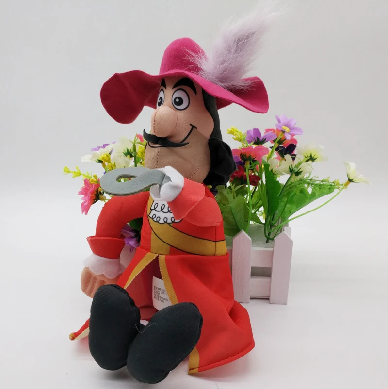 Captain Hook Plush  Doll  Peter Pan  Red Black 12