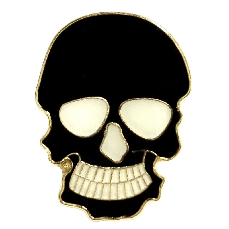 Factory Custom Enamel Lapel Pins Metal Cut Shiny Gold Skull Brooch Badge For Gift Apparel Clothing Welcome DIY Your Own Logo