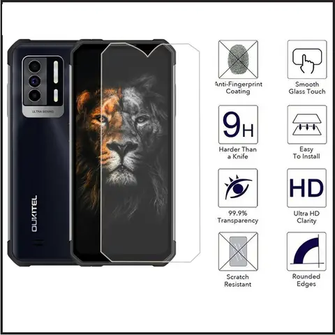 2.5D Tempered Glass For Oukitel WP17 WP28 Protective Film 9H Explosion-proof LCD Screen Protector For Oukitel WP21 WP23 Glass
