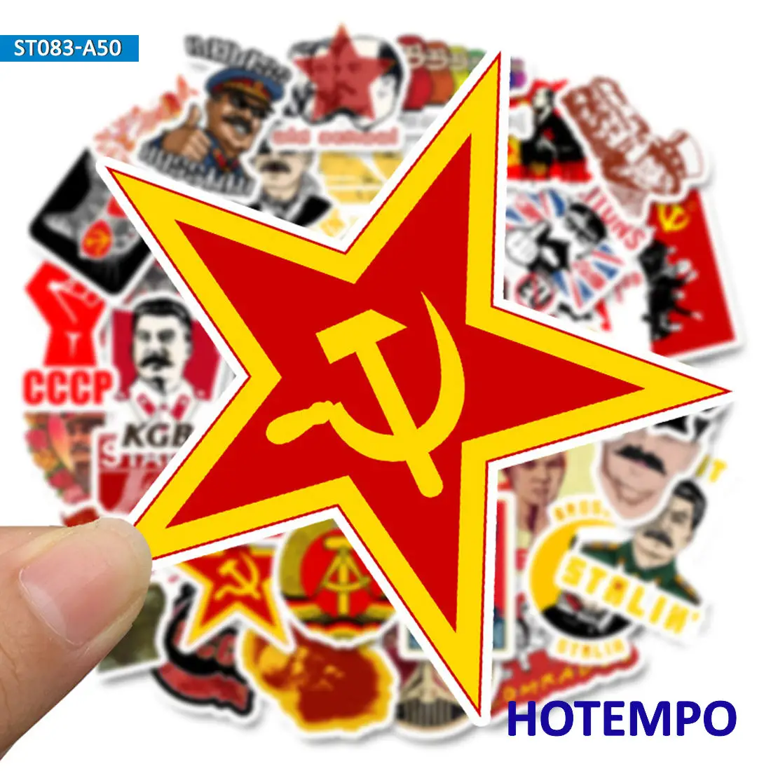 50 Stuks, Rusland, Stalin, USSR, CCCP, Gemengde Kunst, Retro Slogan Stickers, voor Telefoon, Scrapbook, Bagage, Auto, Motorfiets, Fiets, Skateboard,