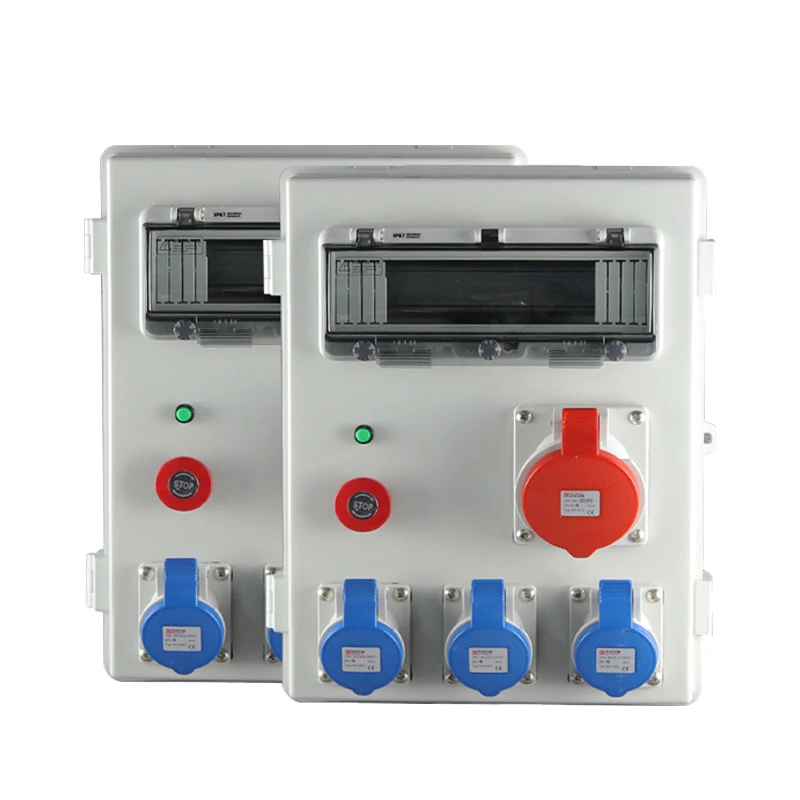 Caja de plástico ABS resistente al agua con cerrojo, caja de distribución eléctrica, caja de conexiones eléctricas, caja de alimentación sellada para exteriores