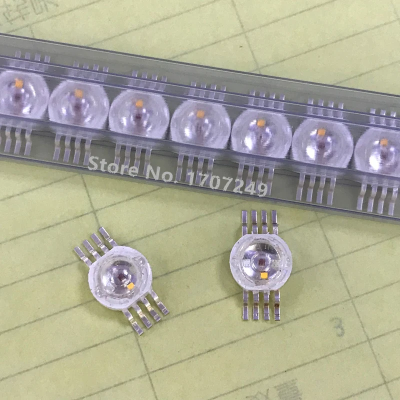 10pcs/lot LED RGBWW=Red+Green+Blue+Warm White 4in1 4W LED Emitter Diodes for Stage light effect lamp RGBW Lighting LED Chips