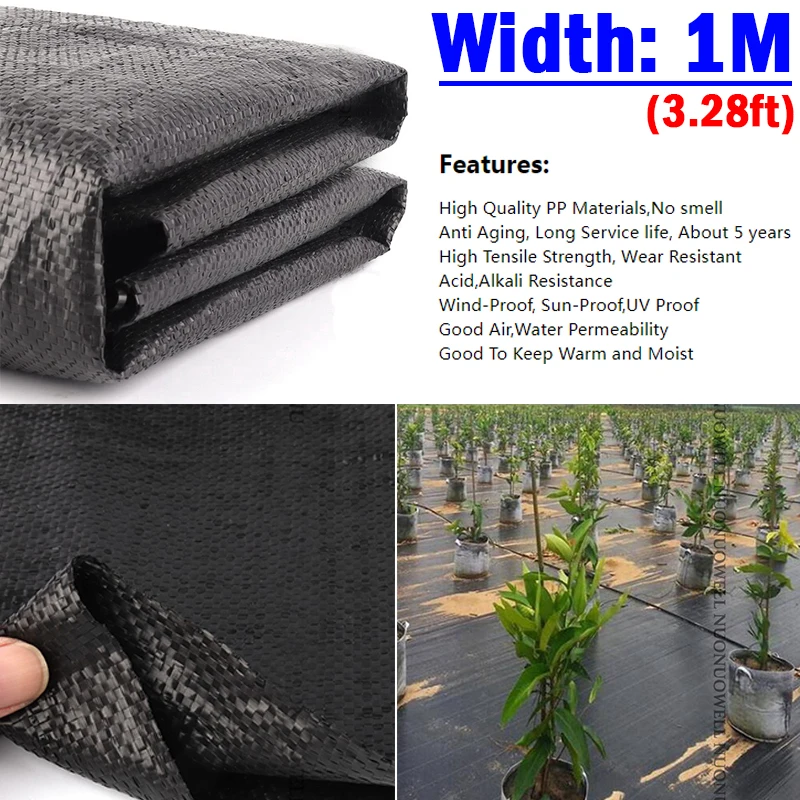 Customize Width 1.0m 3.28ft 90gsm PP Anti-UV Anti Grass Cloth Agriculture Greenhouse Gound Cover Anti Weed Mat