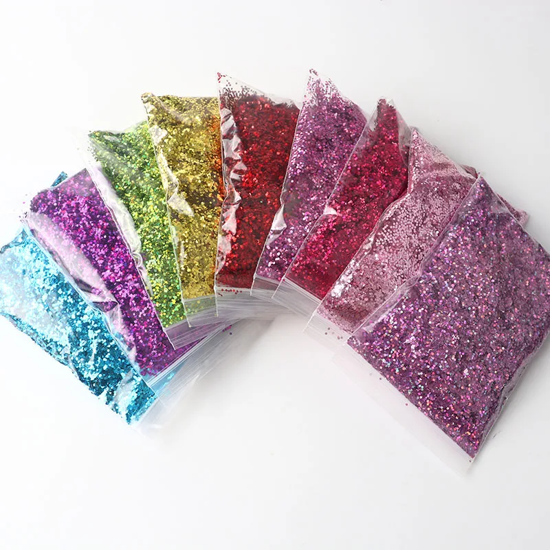 50g Holographic Hexagonal Sequins Mermaid Glitter Nail Polish Chameleon Pieces for Autumn Nail Polish Nail Art Decoration 1mm