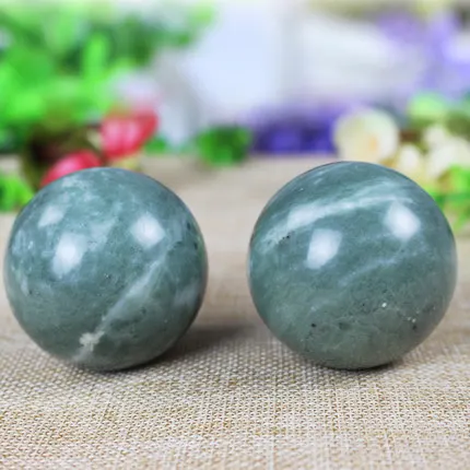 rolling exercise balls 2pcs/lot Natural Massage Jade Stone Hand Ball Rolling Exercise Meditation Stress Relief Fitness