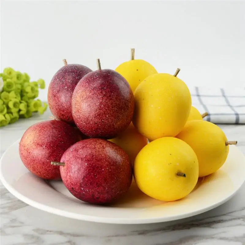 1Pc Artificial Fruit Lifelike Passion Fruit Gold Berry Fake Fruit Photography Prop Home Decoration Supplies