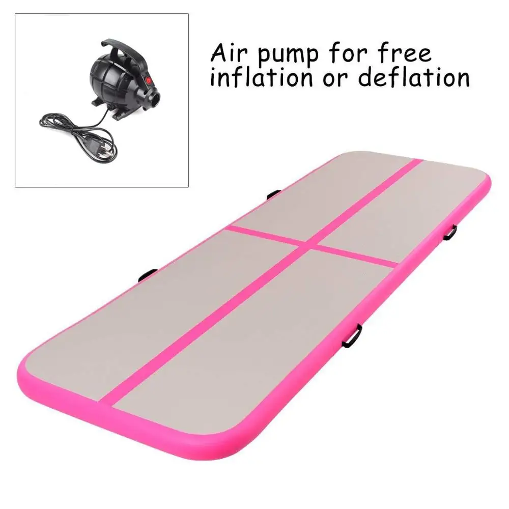 6*1*0.2m Inflatable Gymnastics Airtrack Tumbling Mat Air Track Floor Mats with Electric Air Pump