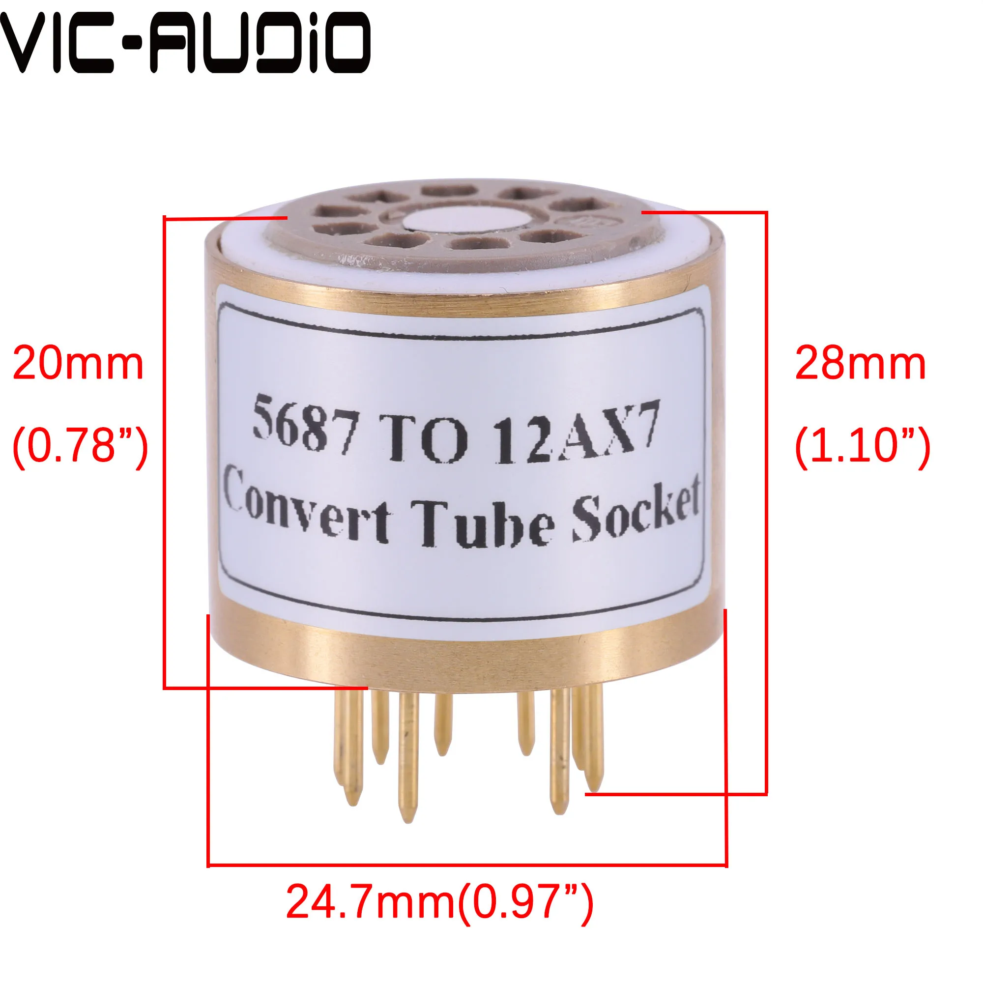 1 قطعة 5687 (أعلى) إلى 12AT7 12AX7 12AU7(ECC83)(أسفل) 9Pin إلى 9Pin أنبوب لتقوم بها بنفسك الصوت فراغ أنبوب مأخذ توصيل محول محول شحن مجاني