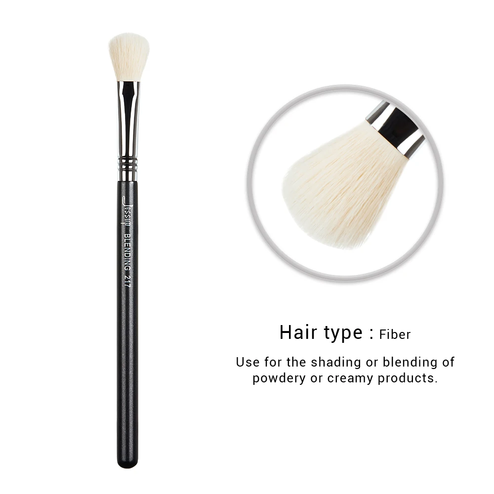 Jessup Blending Single Makeup Brush Eye 1pcs High Quality Synthetic Hair Black-Silver Cosmetic Tool Wholesale 217