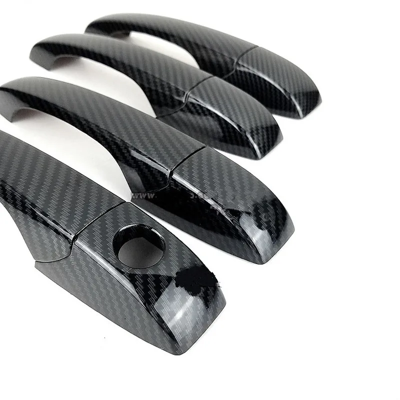 For Dodge Journey 2009 2010 2011 2012 2013 New Carbon Fiber Chrome Car Door Handle Cover Trim Sticker Car Accessories