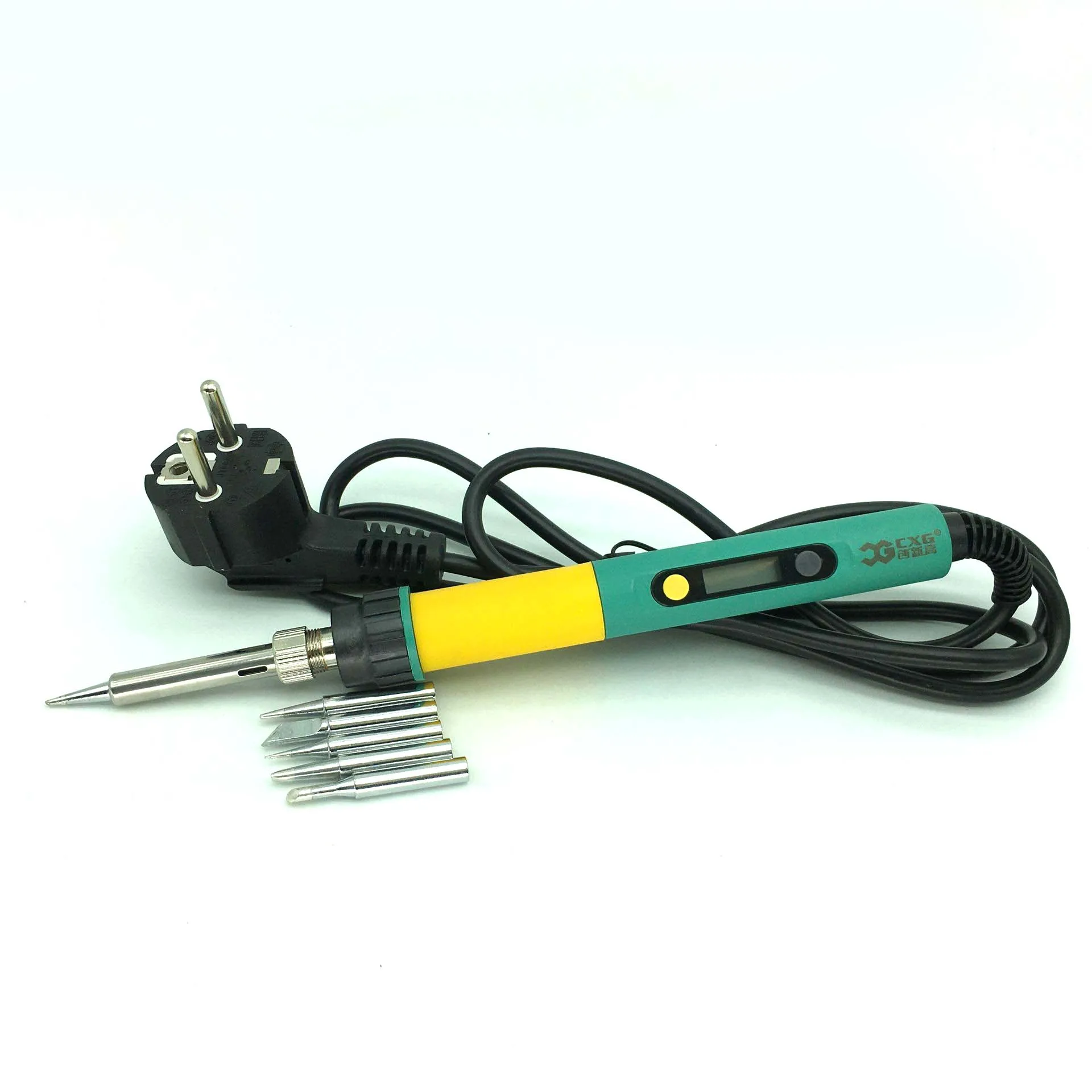 936d + 220V 100W Led Digitale Constante Temperatuur Verstelbare Professionele Elektrische Soldeerbout Rework Lassen Tool + 5pcs Tip