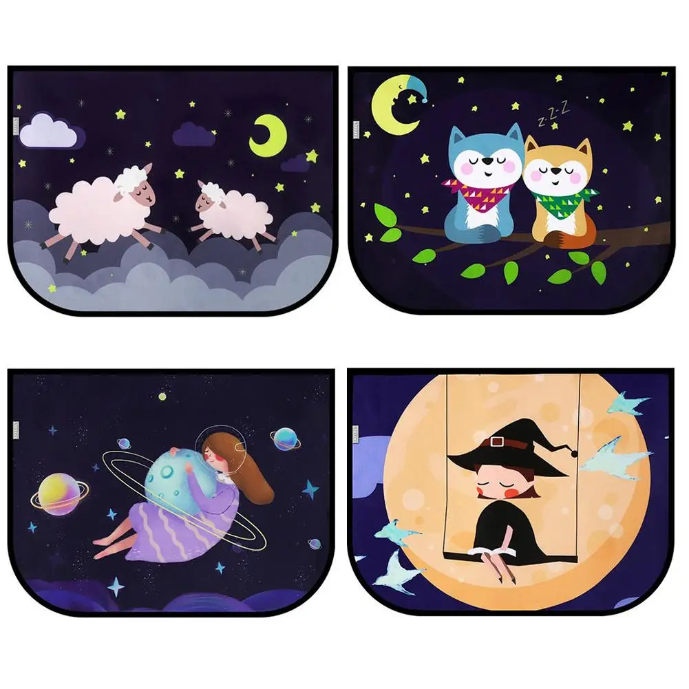 1Pcs Car Side Window Sunshade Cartoon Side Window Shade Cling Sunshades Sun Shade Cover Visor Shield For Kids