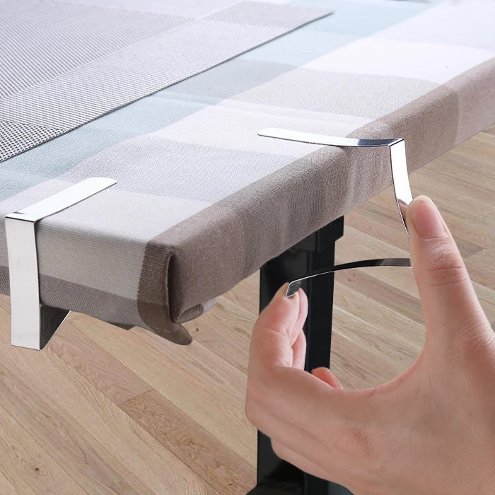 4 pcs/set Durable Stainless Steel Tablecloth Clamps Wedding Party Promenade Table Cloth Tablecloth Cover Holder Clip