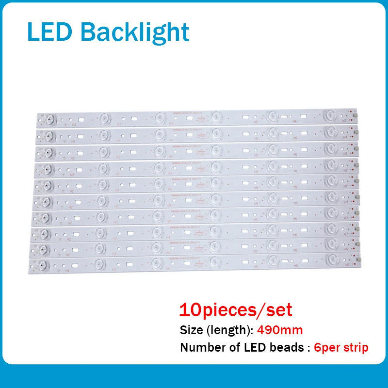 

LED backlight strip 6 lamp for PPTV-50C2S K50J led backlight 303SW500031 SW50D06A-ZC14CG-02 7765-650000-D000 6lamps