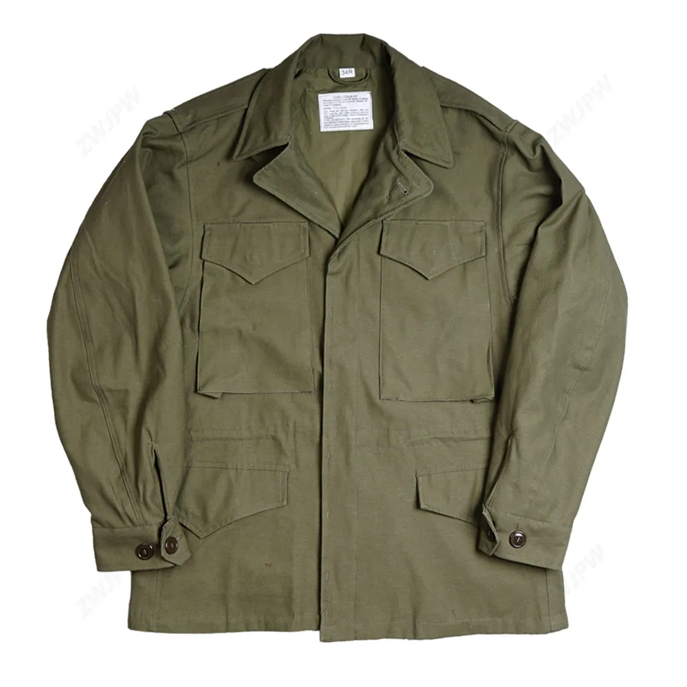 WW2 US army green outdoor M43 jacket Windbreaker uniform Pure cotton Coat new style coach