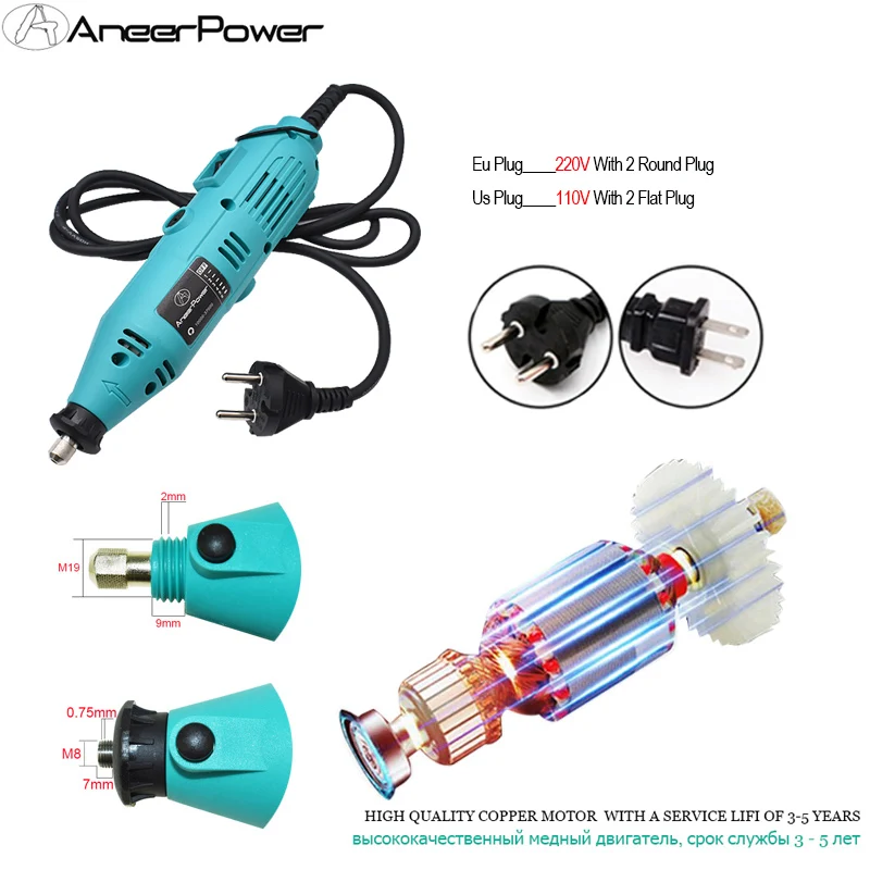 180W Mini Electric Drill 6Variable Speed Dremel Engraver Rotary Tool Polishing Machine Power Tool Engraving Pen With Accessories