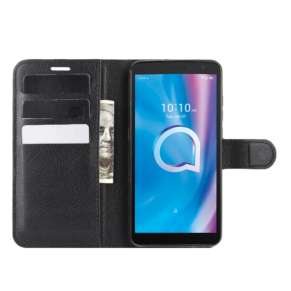 Кожаный защитный чехол-книжка для Alcatel 1B 2020 5002D, Alcatel 1A 2020 5002F 5002 D F 5002H