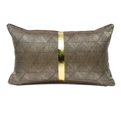 30x50/40x60cm rectangle coffee jacquard counch pillowcase sofa waist cushion cover gold patchwork pillow cover