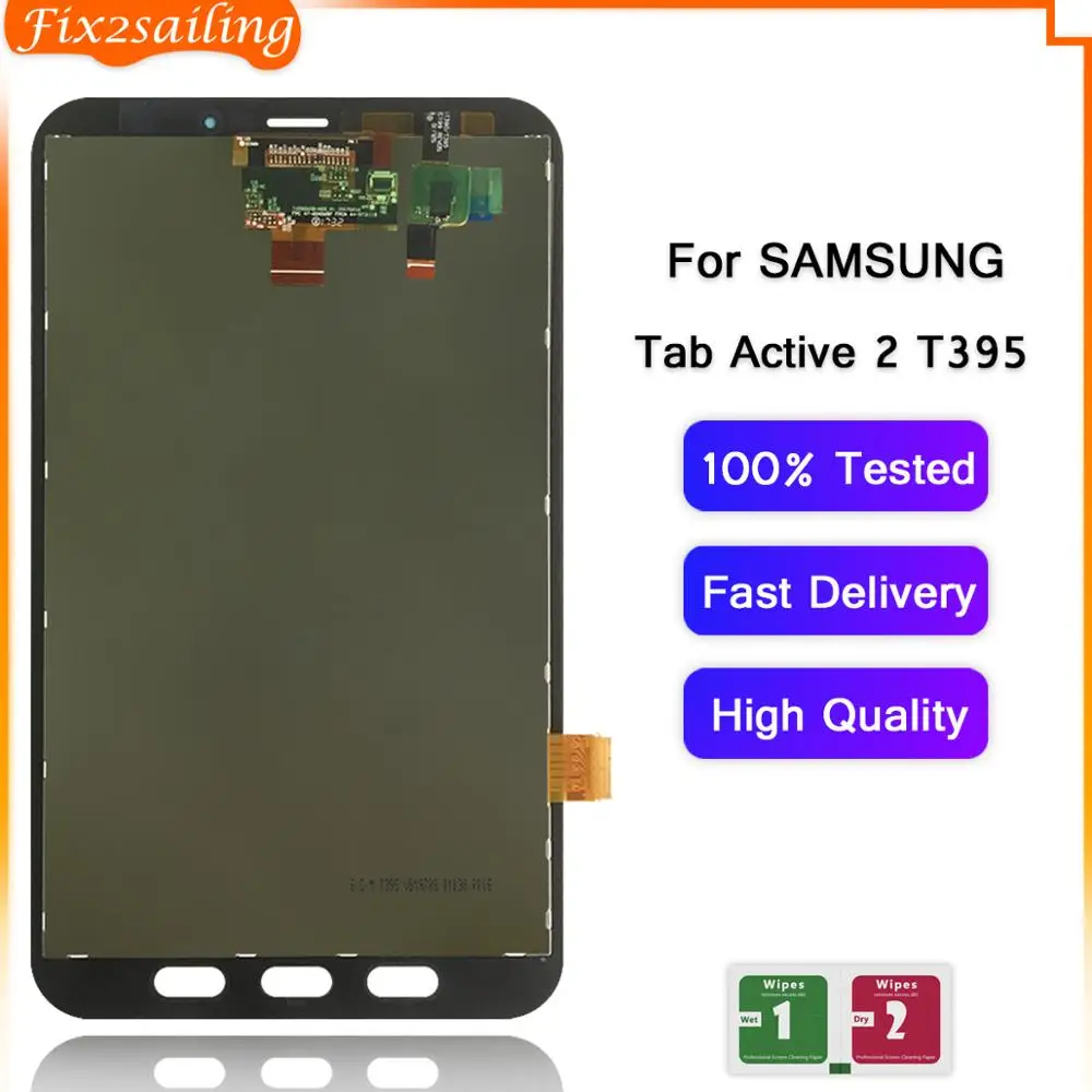 New LCD For Samsung Galaxy Tab Active 2 T395 SM-T395 Full Touch Screen Digitizer LCD Display Panel Assembly Replacement Parts