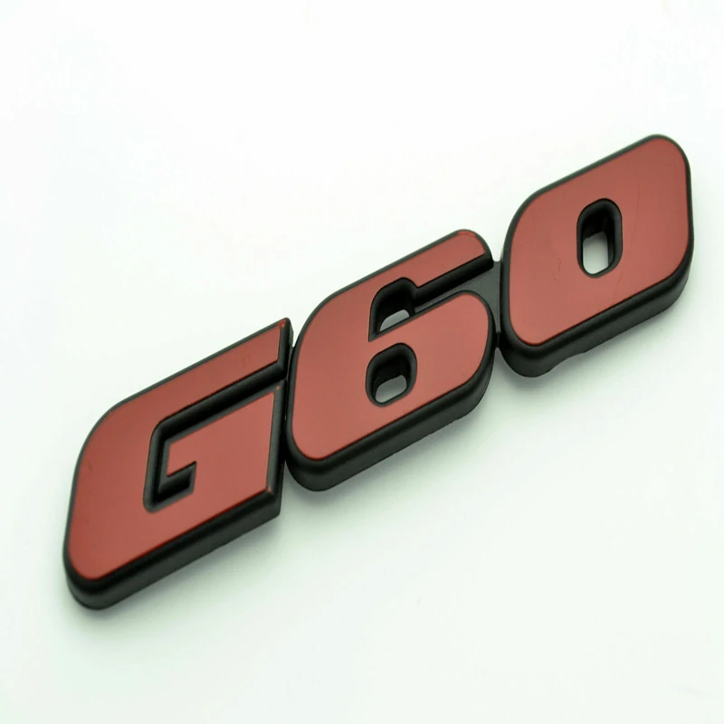 Gtinthebox 1PC 3D Red G60 Rear Car Auto Badge ABS Emblem For VW Golf POLO Corrado CADDY MK2 G60