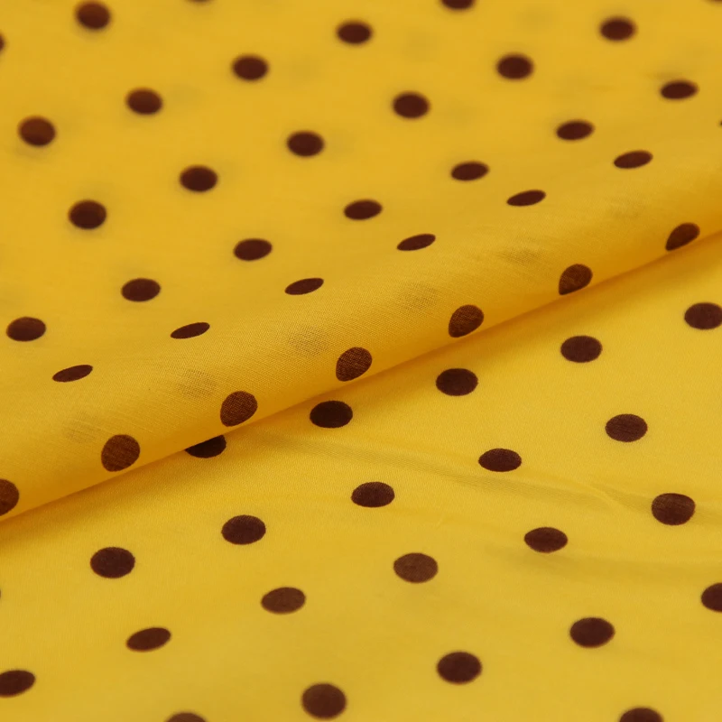 Pink yellow green blue polka dots print silk cotton blended fabric,SCT648,SCT649,SCT650,SCT651,SCT652