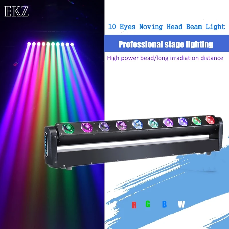 

Moving Head Led Lyre Beam Dj Lights 10X40W RGBW DMX Stage Lighting Rotating Disco Lamp Effect Good For LED Bar Night Disco Club