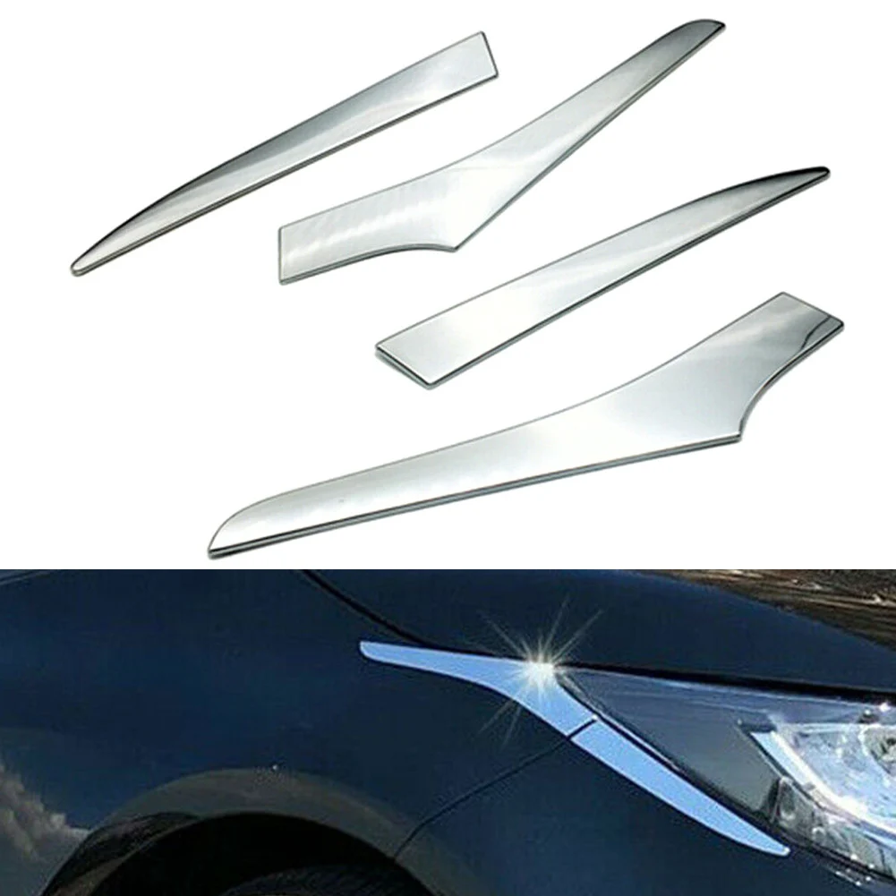 4Pcs Car Front Headlight Car Head Lamp Lights Eyebrow Cover Exterior Decorations Trim For Toyota Corolla Hatchback 2019-2020