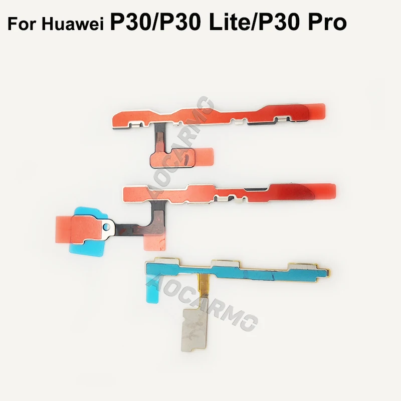 Aocarmo For Huawei P30 / P30 Lite / P30 Pro / Nova 4e Power On/Off Volume Up/Down Button Flex Cable Replacement Part