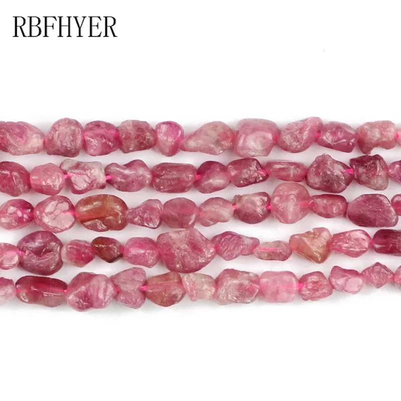 Red tourmaline carnelian beads Natural Irregular Gravel Loose Spacer Beads For Jewelry making Wholesale DIY bracelet Accessories