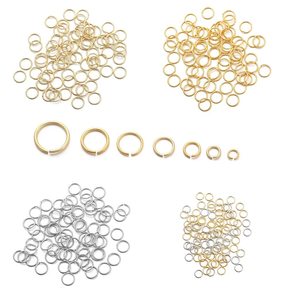 

50-200 шт./лот 3-10 мм 18K золото медь переходные кольца разделенные кольца соединители для Diy ювелирных изделий в поисках принадлежности