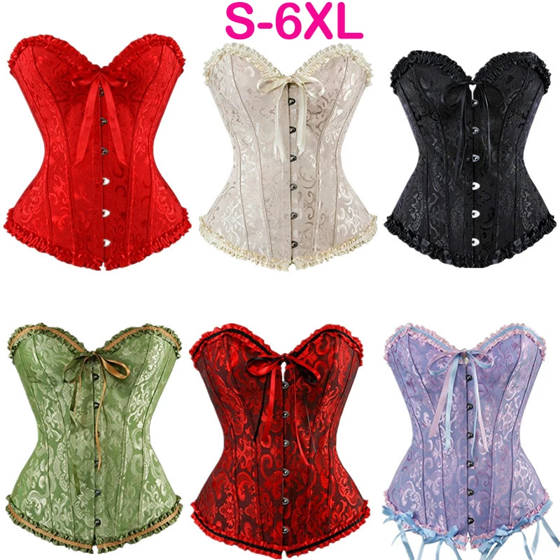 Plus Size Bodice Victoria Corset Top Sleeveless Vintage Bustier Long Torso Women Gothic Steampunk Sexy Corselet XS to 6XL