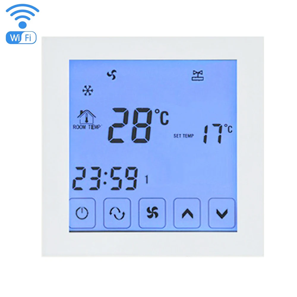 Wifi Smart Thermostat Air Conditioning Thermostat Three Speed Remote Control Switch Fan Coil Unit Room Temperature Controller