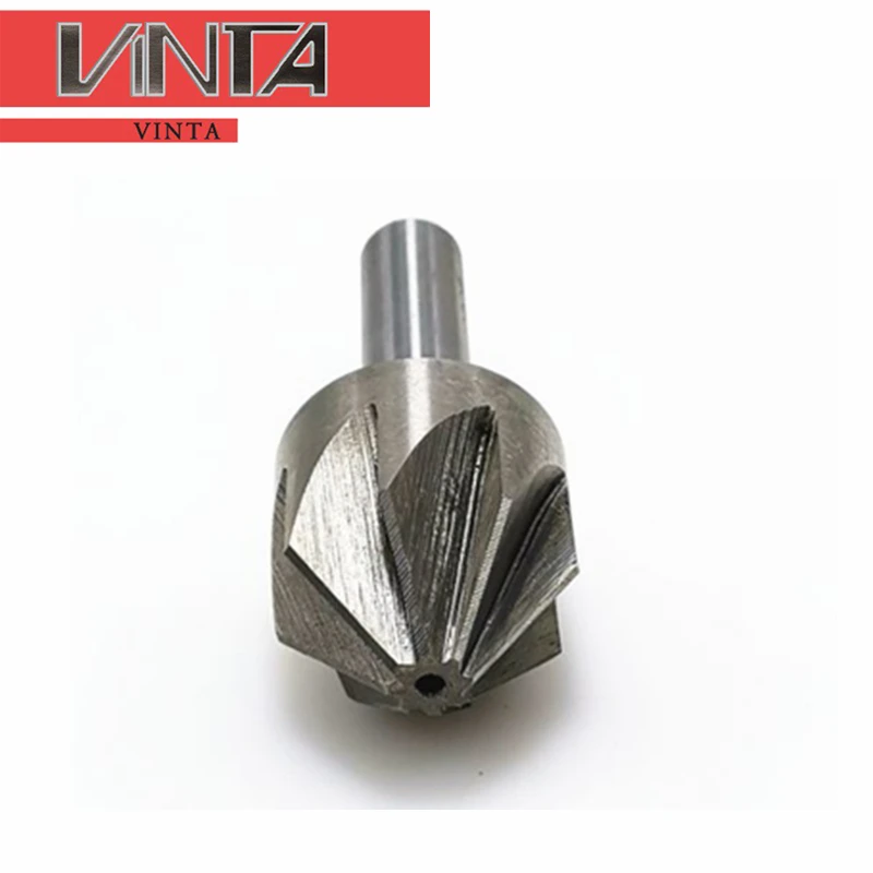 2pcs/lot Straight shank countersink 60/90degrees metal chamfering tool multi-flute drill Inclined hole counterbore with slot