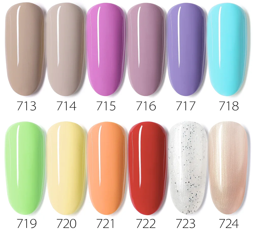 VIP5 VENALISA Gel-Nagellack-Set, Hema Free Nude Pink Glitter, wunderschöne Farbe, Nagelmaniküre, Soak Off UV-LED-Nagelgel-Lack-Set – Detail 29