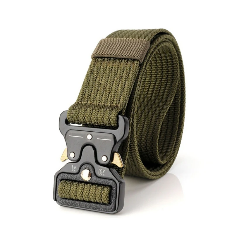 Tactical Nylon Belt Army Military Metal Buckle Men Outdoor Heavy Duty Hunting Training Accessories Waist Strap Red Orange Blue