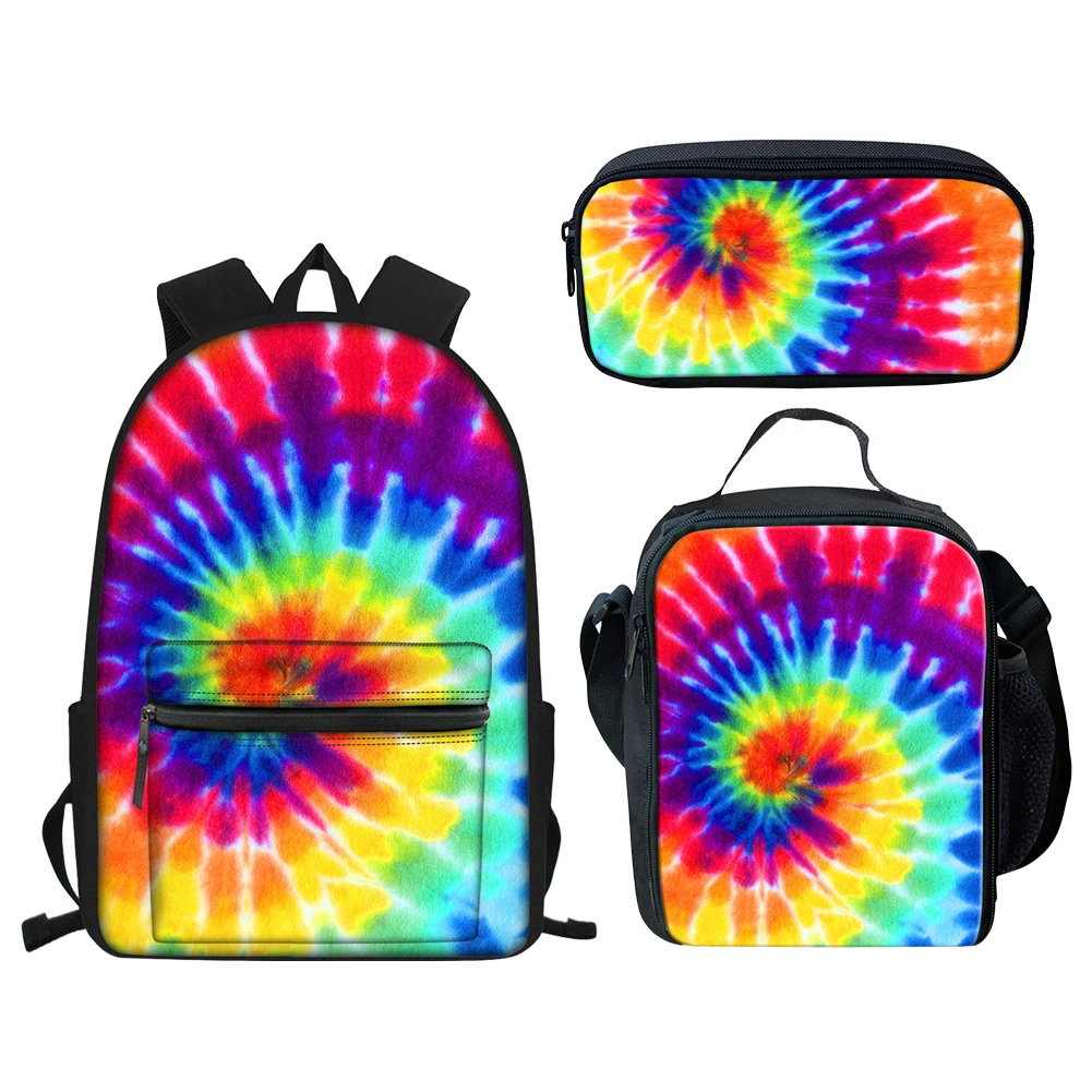 Elvispalavras mochila escolar personalizada 3 tamanhos, bolsas para adolescentes coloridas com estampa de vórtice, mochila escolar para meninos meninas, mochila de livros para estudantes