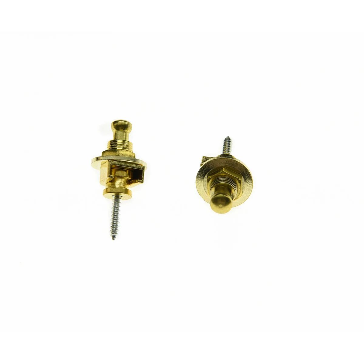 2 pcs Guitar Strap Lock Button Gold Hold Tight Easy Remove Screw Anti-slip Belt Lock Nails Metal Strap Pins Lock Button for Bass