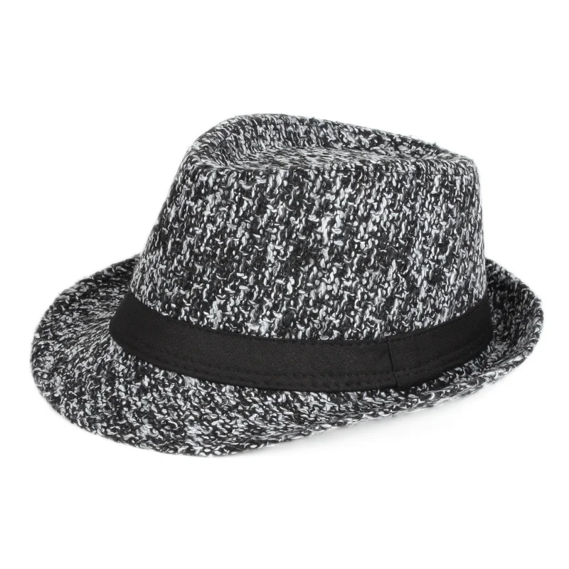 

Wholesale Classic High Quality Spring Autumn Short Brim Knitted Hat Party Formal Top Hat Winter Fedora Hats