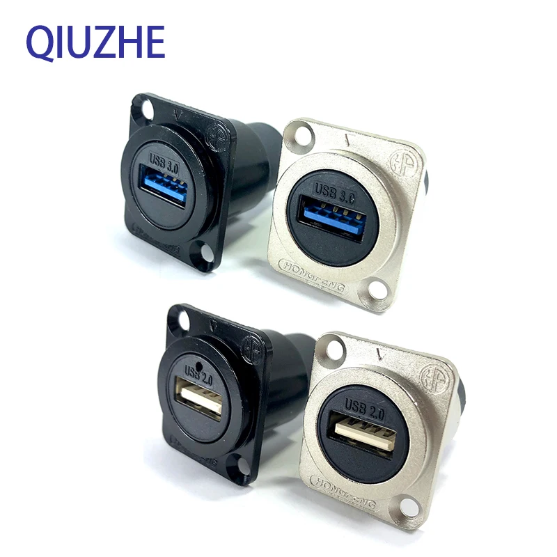 Chassis Connector Panel Mount, High Quality, Soldering Free, USB 2.0, 3.0, Factory Outlet, 1Pc