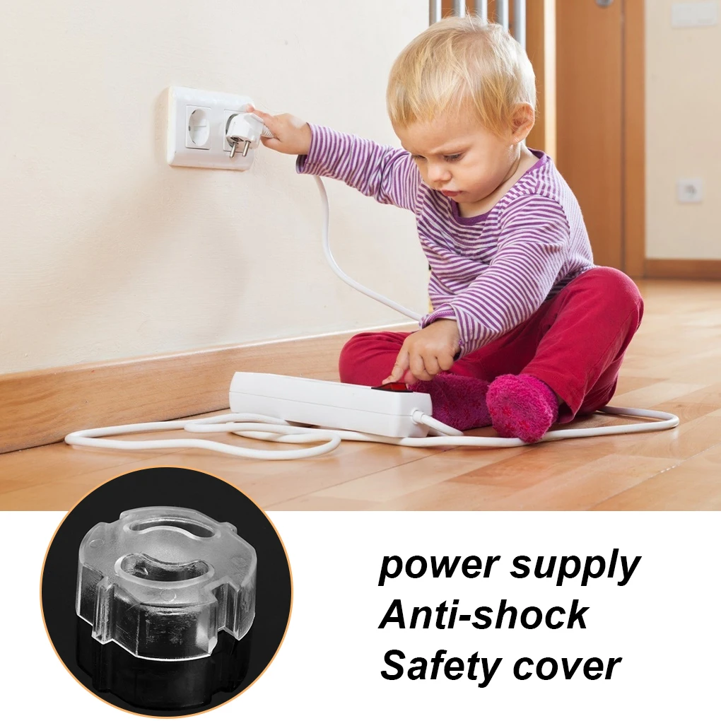 10pcs Socket Cover Kids Safety Power Outlet Guard Children 2-hole Power Socket Plastic Protector EU